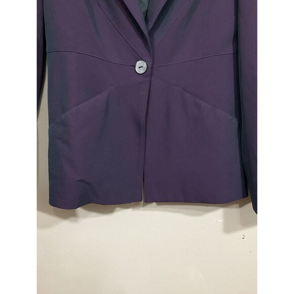 VTG Bebe Womens One Button Blazer Jacket 6 Purple Whimsygoth 90s Y2K - Picture 2 of 7